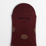 MEDIA INVISIBLE - DOTS GUINDA MARRON