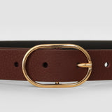 CINTURÓN CHIC S - GUINDA/ORO