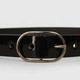 CINTURÓN CHIC S - NEGRO CHAROL