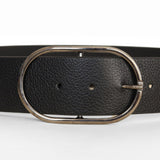 CINTURÓN CHIC M - NEGRO/PLATA